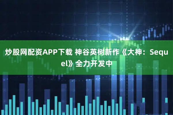 炒股网配资APP下载 神谷英树新作《大神：Sequel》全力开发中