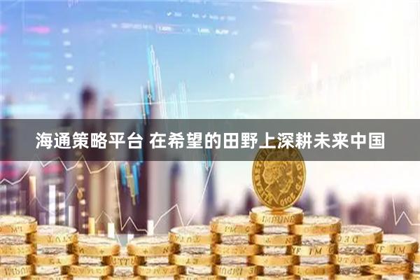 海通策略平台 在希望的田野上深耕未来中国